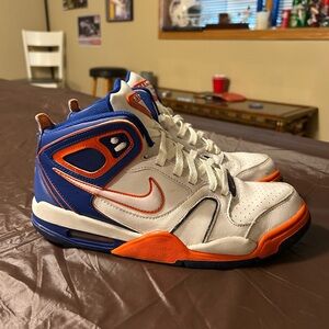 Nike Men's White, Blue, and Orange Sneakers